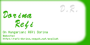 dorina refi business card